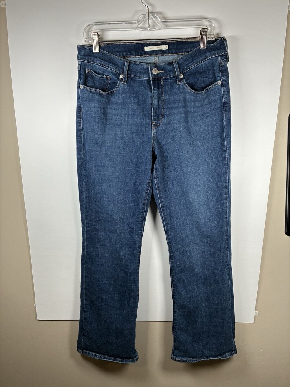 Levi’s Womens 8 W29 L30 Classic Bootcut Jeans Dark Wash Mid Rise Y2K Denim